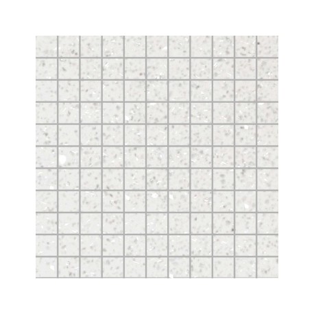 Off- White Mirror Fleck Quartz Mosaics Small Square