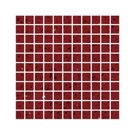 Ruby Red Mirror Fleck Quartz Mosaics Small Square