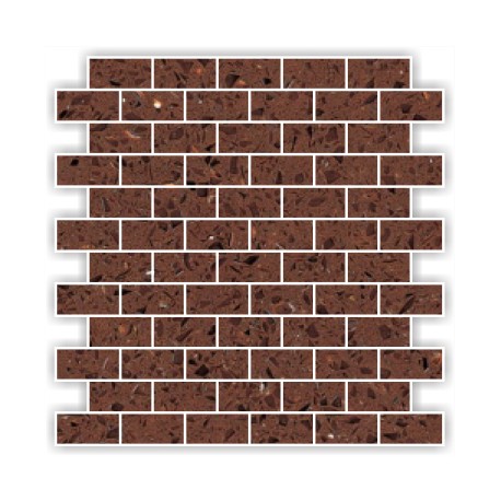 Brown Mirror Fleck Quartz Mosaics Brick