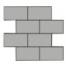 Brushed Stainless Steel Mosaic Brick