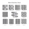 (OHSS-M-7.5X15B) Blended Stainless Steel Mosaic Brick