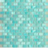 Aqua Blue Shell Mosaic Rectangular