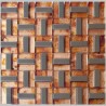 Teak & S/S Leaf Mosaic