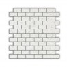 Off- White Mirror Fleck Quartz Mosaics Brick