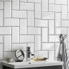 Metro White Ceramic 10x20cm Single Tile