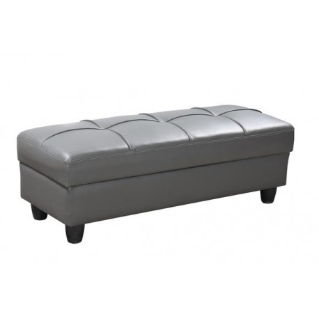 Zinc Living Room Furniture - Grey Ottoman Bench