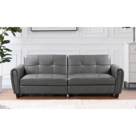 Zinc Living Room Furniture 3 Seater Sofa Bed (Grey)