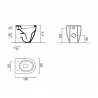 GSI Pura 50/F Back To Wall WC Pan With Swirlflush+ Slimline soft Seat