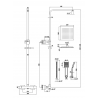 Plumb essential dual exposed Brushed brass shower Square