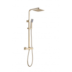 Plumb essential dual exposed Brushed brass shower Square