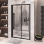 Vantage 2000 Easy Clean 2000mm x 1400mm Slider Shower Door - Matt Black