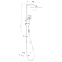 Menai Thermostatic Square Dual Premium Shower Kit - Matt Black