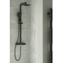 Menai Thermostatic Square Dual Premium Shower Kit - Matt Black