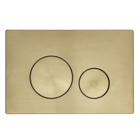 Rondo Dual Flush Push Plate in Brushed Brass