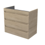 Byford 800 Three Drawer Vanity Unit - Halifax Oak