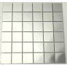 Polished Silver Stainless Steel Large Square Mosaics