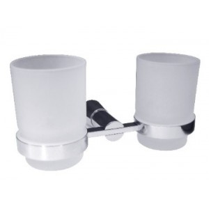 CLARO STA633 Frosted Double Tumbler Holder